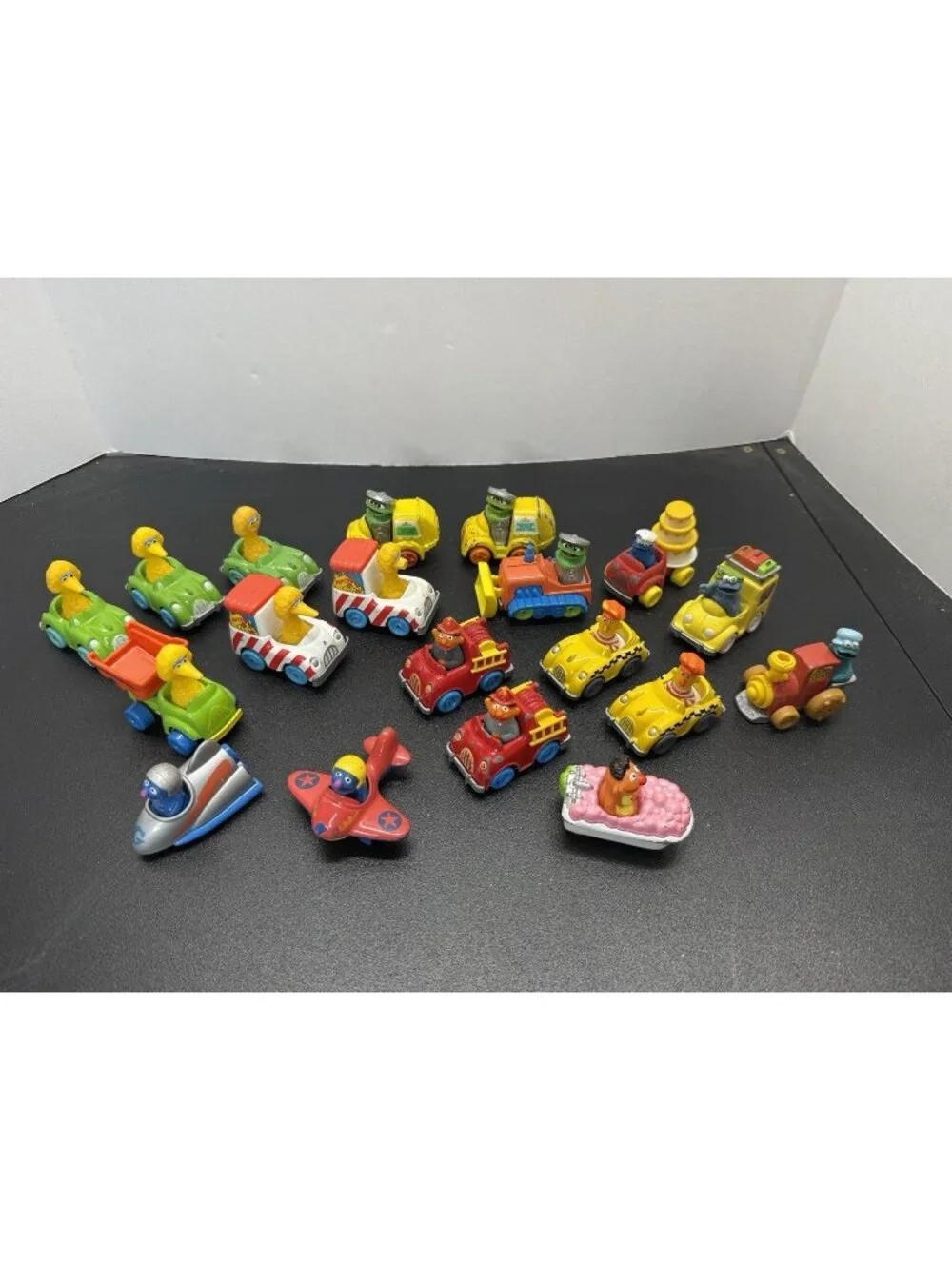Vintage 1980s Sesame Street Diecast Cars Lot of 19 Big Bird Elmo Ernie Grover